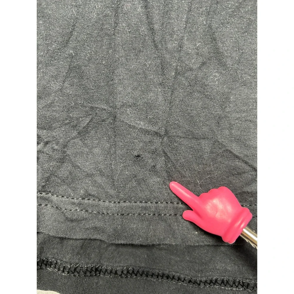 The North Face T-Shirt Cotton Black Red Stripe Medium Mens